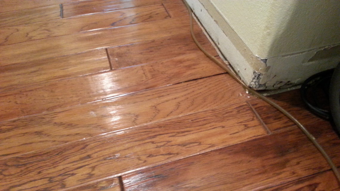 What happens when engineered wood gets wet?