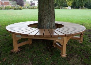 building a bench around a tree