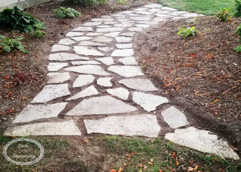 how to lay a flagstone garden path
