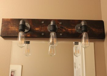 diy rustic bathroom lighting