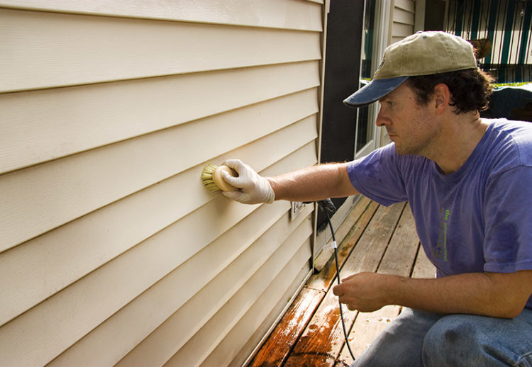 What is the best solution to clean vinyl siding?