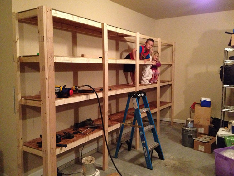 What type of plywood should I use for garage shelves?
