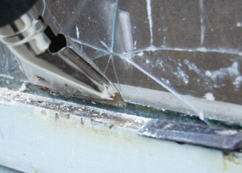 How do you fix cracked window putty?