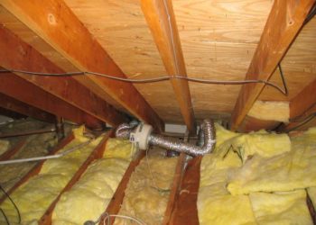 What color is fiberglass insulation?
