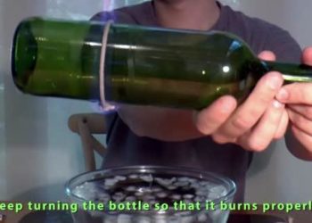 How can I cut glass at home without a cutter?