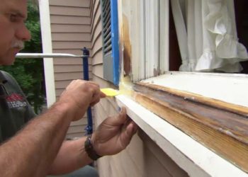 How do you repair a rotted door sill?