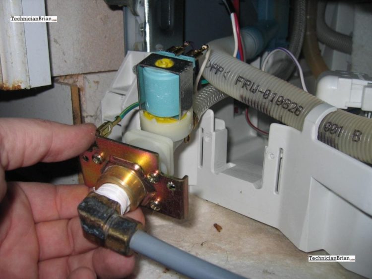 Why is the dishwasher overflow valve leaking?