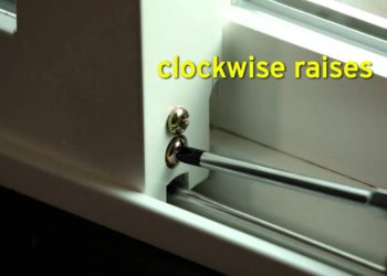 sliding glass door height adjustment