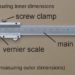 function of internal jaws of vernier caliper