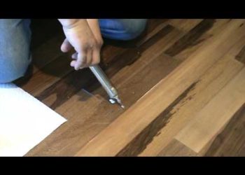 inject glue under hardwood floor