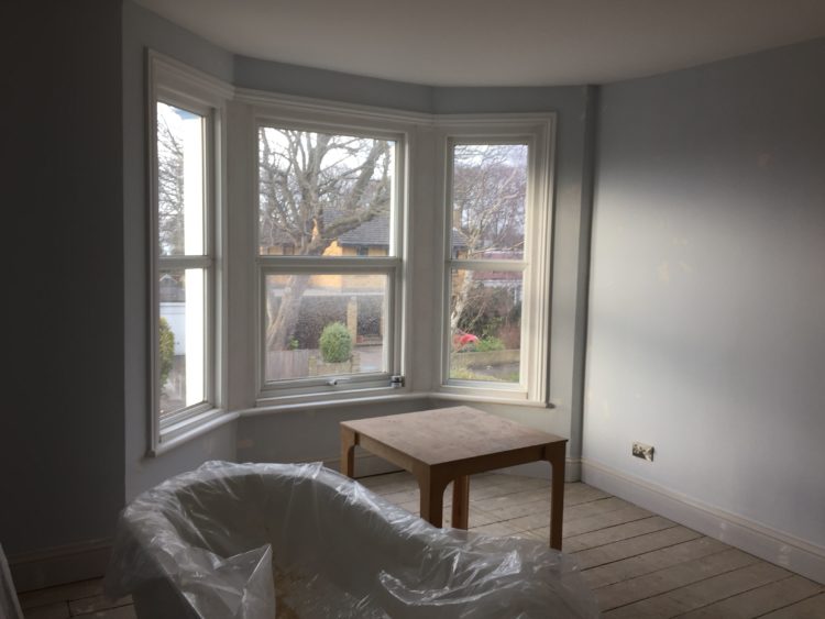 preparing window sills for painting