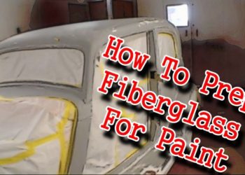 How do you prep fiberglass for painting?