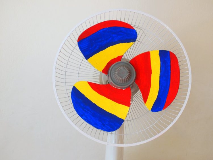 painted fan blades