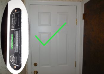 What makes a door frame fire rated?