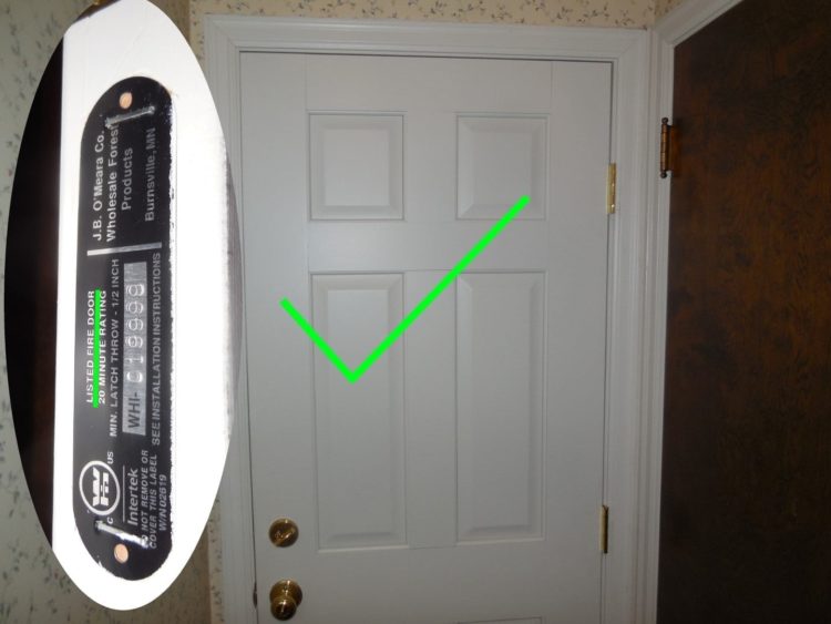 What makes a door frame fire rated?