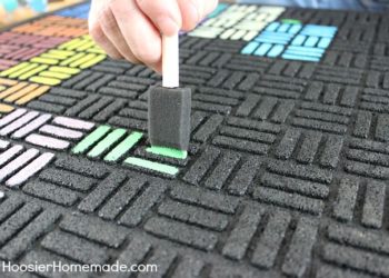 painting rubber door mats