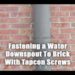 how to attach gutter downspout to brick