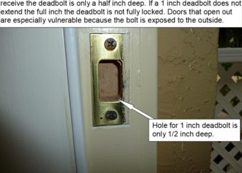 deadbolt hole not deep enough