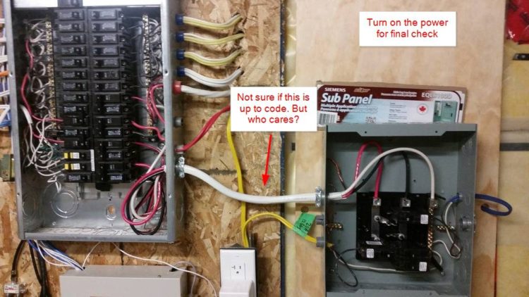 60 amp electrical sub panel
