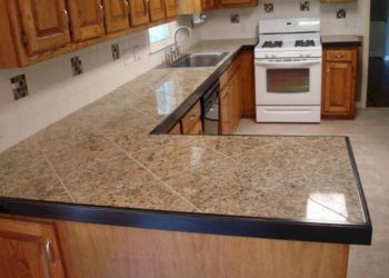 tile countertop trim ideas