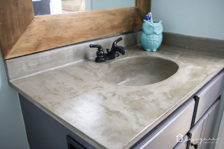 diy concrete sink