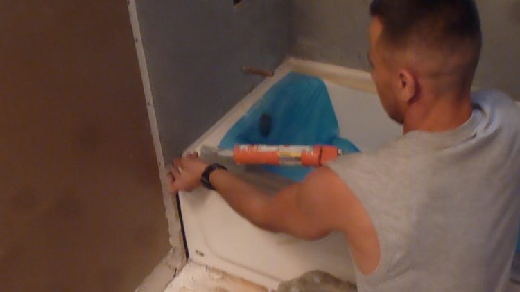 What do you put under a bathtub for support?