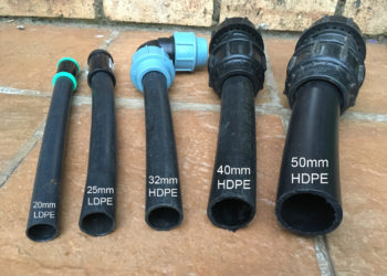 What size pipe should I use for irrigation?