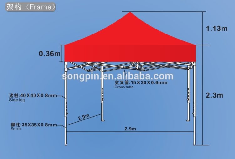 what is the standard size of a gazebo