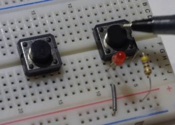 Where is a push button switch used?