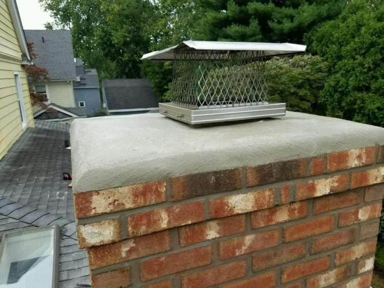 How thick should a chimney crown be?