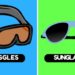 difference between goggles and safety glasses
