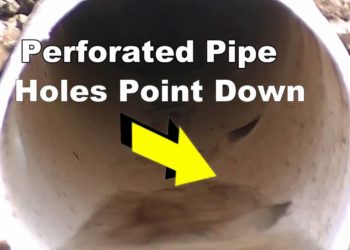Do drain pipe holes go up or down?