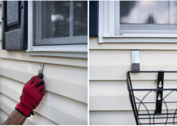 How do you attach vinyl windows?