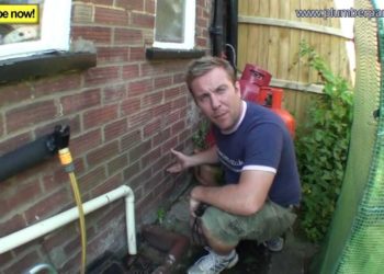 can you drain washing machine outside