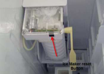 Where is reset button on LG Ice Maker?