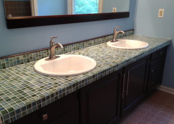 mosaic bathroom countertop