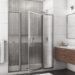 How do you replace a hinged shower door?