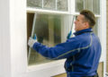 Who can replace a broken window pane?