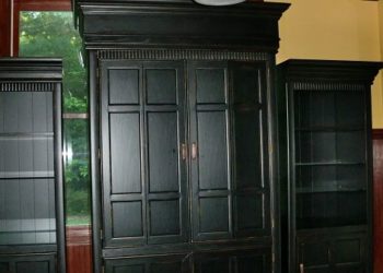 How do you refinish a entertainment center?