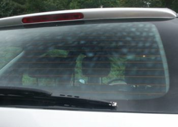 lines in back car window