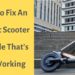 electric scooter throttle not working