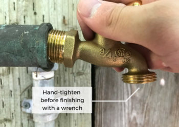 outdoor faucet sprays everywhere