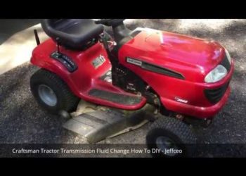 How do you adjust the transmission on a Craftsman riding lawn mower?