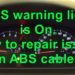 How do you reset the ABS warning light?
