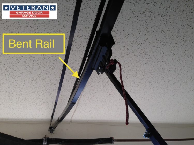 garage door rail bent