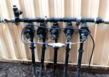 sprinkler manifold leaking