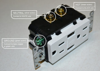 What terminal do you connect the neutral wire on for a three way switch?