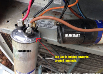 ac fan capacitor connection