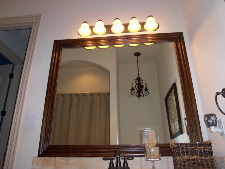 glue wood to mirror