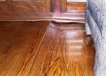 what causes a wood floor to buckle